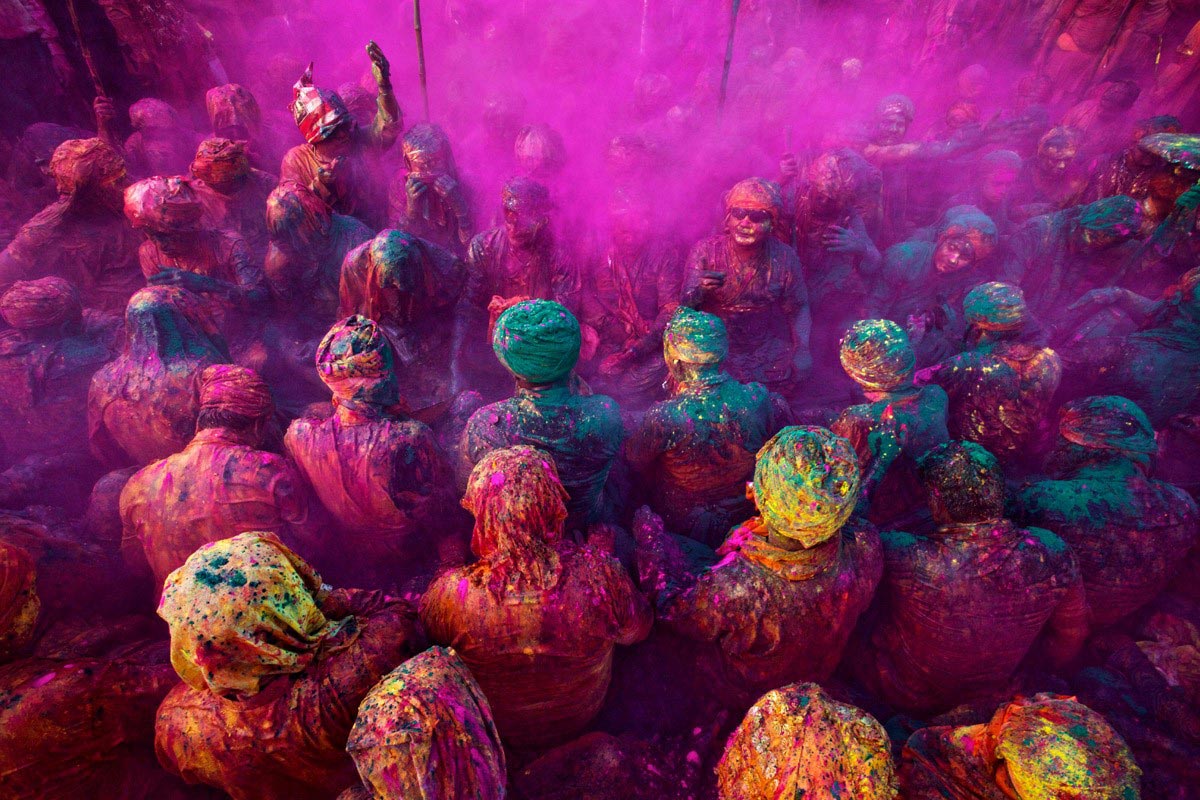 Braj Holi, festival del color en India.