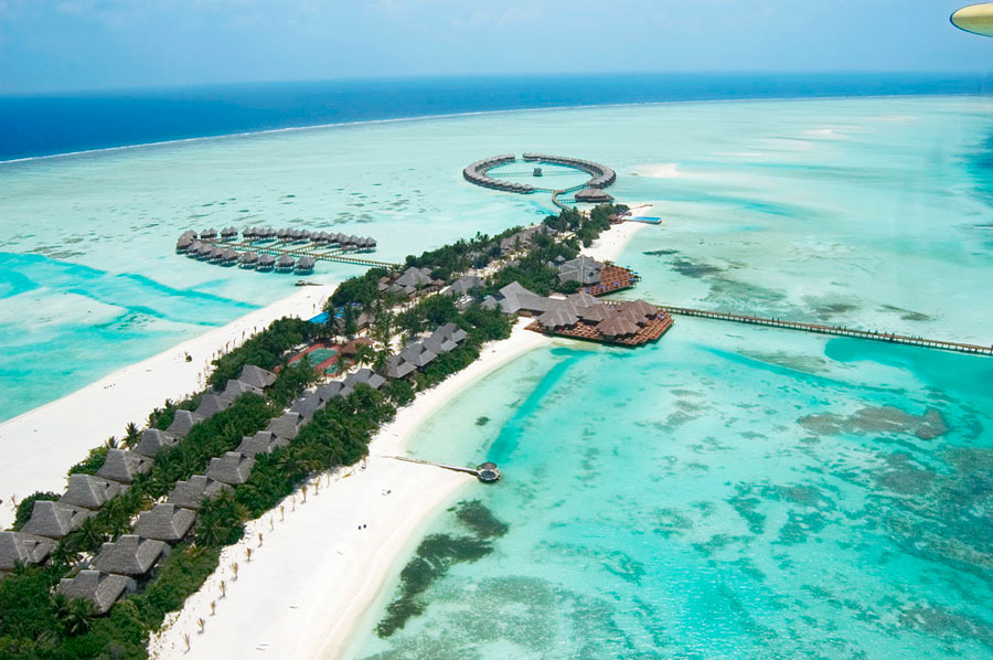 Vista aérea Resort Olhuveli Beach & Spa - Maldivas