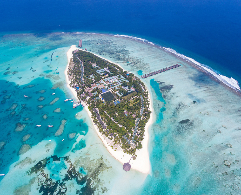 Vista aérea de Meeru Island