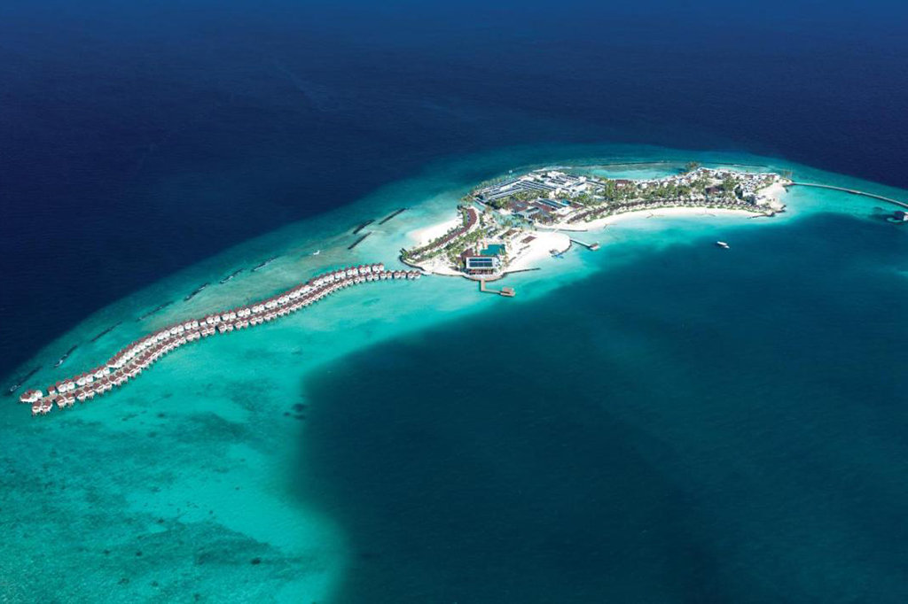 Vista Aerea de OBLU Xperience Ailafushi - Maldivas