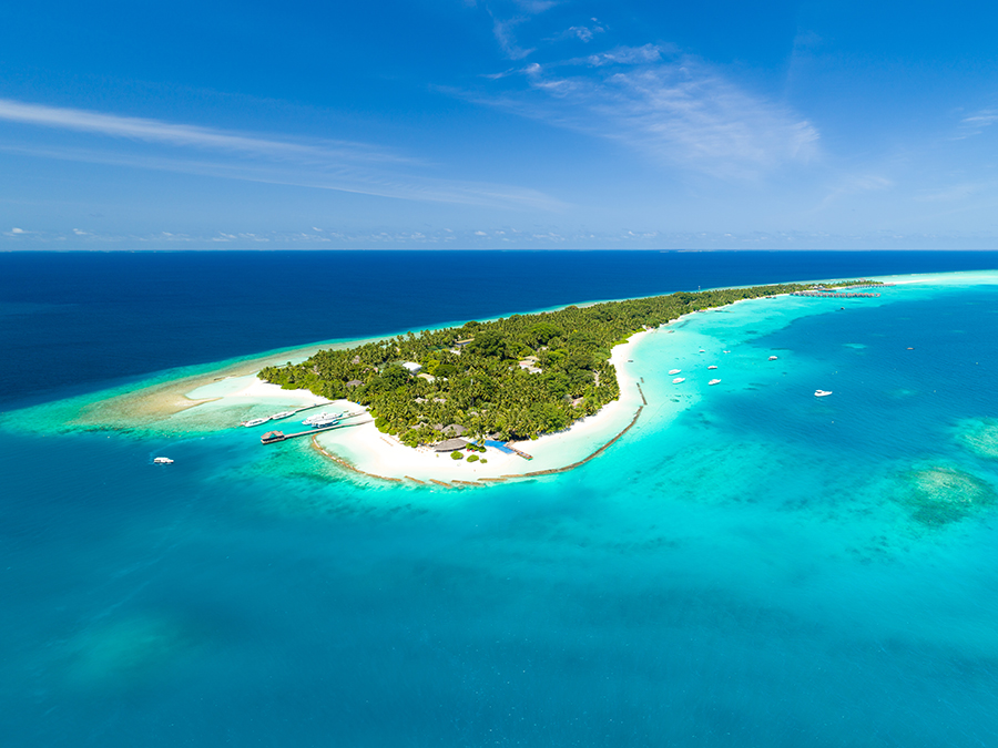 Vista aerea de Kuramathi - Maldivas