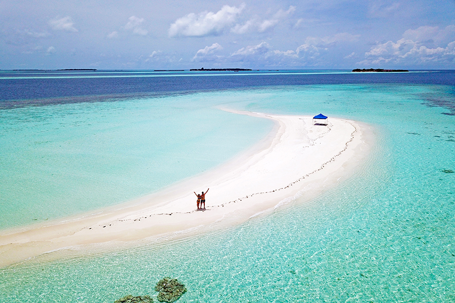 Sandbank junto a Dhangethi