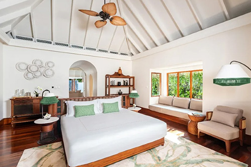 Interior de una Beach Pool Villa con diseño contemporáneo