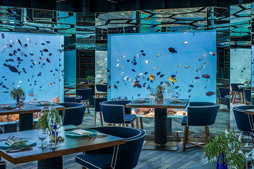 Restaurante submarino SEA en Anantara Kihavah Maldives