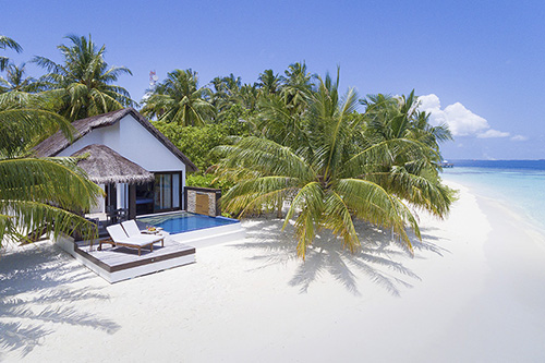Beach Pool Villa con piscina privada frente a la laguna en Bandos Maldives