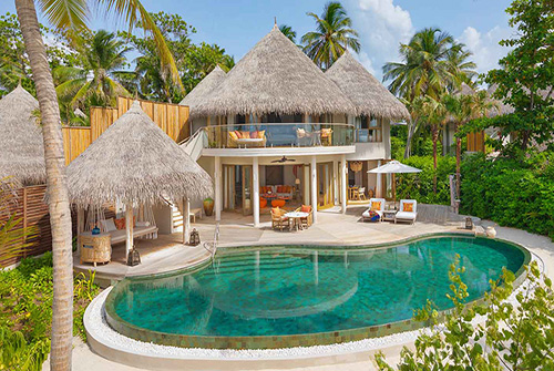 Beach Residence with Private Pool de dos niveles frente al mar en The Nautilus Maldives