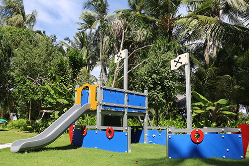 Zona exterior del Turtle Kids Club en The Residence Maldives at Dhigurah