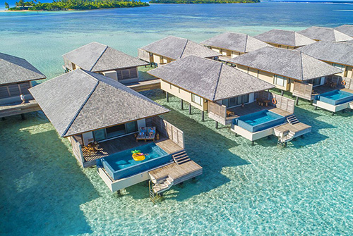 Sunrise / Sunset Water Pool Villa sobre la laguna en The Residence Maldives at Dhigurah