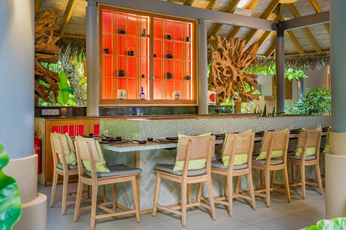 Teppanyaki Anguru y Organic Garden Dining en Vakkaru Maldives