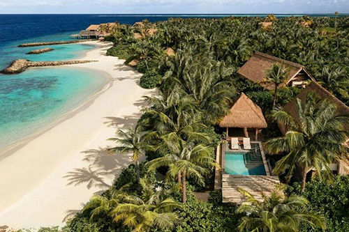 Exterior de una Beach Villa with Pool frente al mar en Waldorf Astoria Maldives Ithaafushi