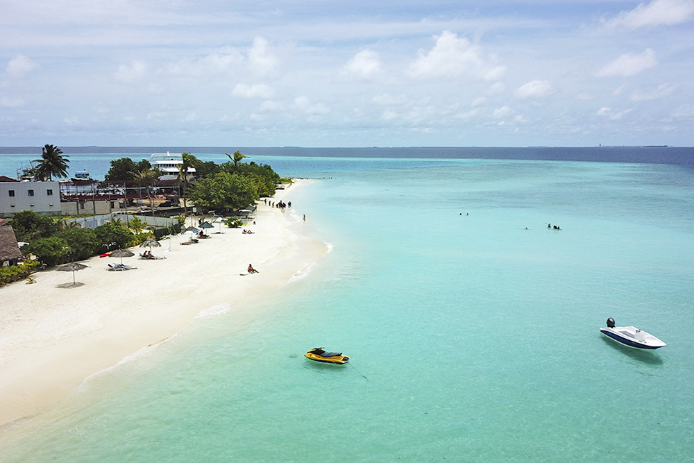 Sandbank en Maldivas