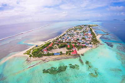 Vista aérea de Maafushi